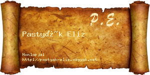 Pastyák Eliz névjegykártya